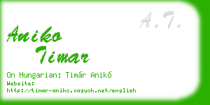 aniko timar business card